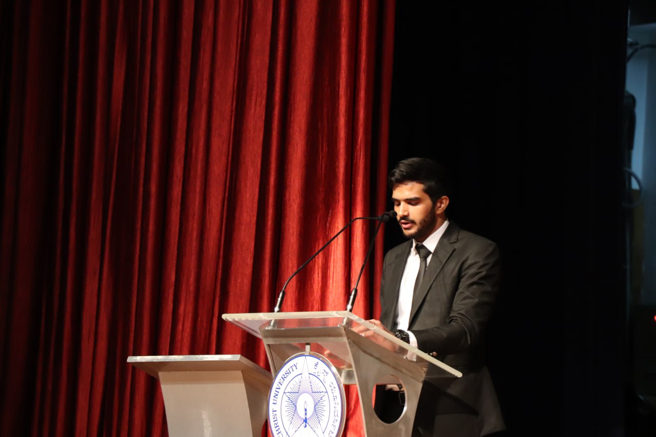 Rudresh speaking at Christ University